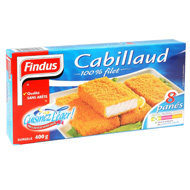 8 pan�s de cabillaud 400g 