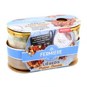 Livraison à domicile La Fermière Liégeois Chocolat Praliné 2x120g