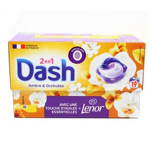 Achat Vente Dash Lessive 2 en 1 pods Ambre Orchidée 19 capsules