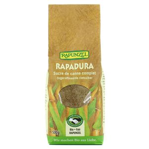 Livraison à domicile Rapunzel Rapadura sucre de canne complet bio 500g