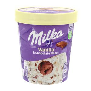 Livraison à domicile Milka Glace Vanille Coeur Chocolat Milka 319g