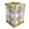 Cora - Lot de 12 boules unies et d�cor�es 6cm