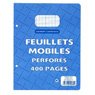 1er prix - Feuilles mobiles 17 x 22 cm perfor�es � grands carreaux