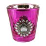 Ksd - Photophore en strass rose