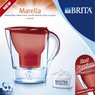 Brita - Carafe filtrante marella rouge + une cartouche incluse
