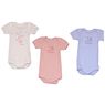 Petit Bateau - 3 bodies manches courtes lapin fille 3 mois