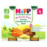 Hipp - Carottes, pommes de terre, boeuf bio, d�s 6 mois