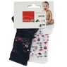Influx - Lot de 2 paires de mi-chaussettes � fleurs 24/26