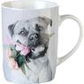 Cora - Mug porcelaine chien � la fleur