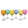  - Coffret 18 verres � pied couleurs assorties