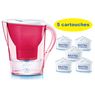 Brita - Carafe marella jazzy red + 5 cartouches filtrantes Maxtra incluses