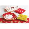 Cora - Assiettes carr�es rouges 29cm