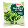 Cora - L�gumes vapeur assaisonn�e brocolis, petits pois, haricots plats, �pinards