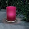 Asert - 2 bougies/lampions solaires roses