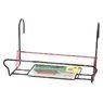 Jardifer - Support Balconni�re Universel Etroit � Crochets - 41,5 X 17 Cm - Noir
