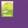 Cora - Serviettes prune 2 plis 33x33cm