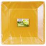 Cora - Assiettes carr�es carton safran 