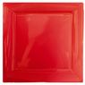 Festine - Assiettes carton carr�es rouge satin�es