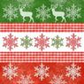 Paperdesign Tabletop - Serviettes snowflakes in a row 33x33cm