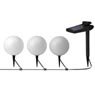Asert - Lot de 3 globes lumineux solaires
