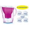 Brita - Carafe marella funky purple + 5 cartouches filtrantes Maxtra incluses