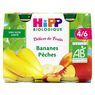 Hipp - D�lice de fruits banane p�ches bio, d�s 4 mois
