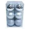 Cora - Boites de 6 boules unies argent