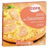 Cora - Pizza au saumon cuite sur pierre