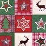 Paperdesign Tabletop - Serviettes papier d�cor Christmas patchwork