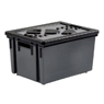 Eda - Bac de rangement gris avec couvercle 20 litres