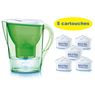 Brita - Carafe marella jungle green + 5 cartouches filtrantes Maxtra incluses