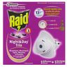 Raid - Diffuseur �lectrique + i recharge Night&day Trio anti-moustiques, moustiques tigres, mouches et fourmis