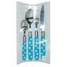 Incidence - Set de couverts individuel � pois turquoise