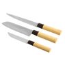 Quid - Lot de 3 couteaux inox asiatic