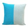 Influx - Coussin bicolore �cru / turquoise