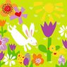 Paperproducts Design - 20 serviettes papier petit lapin blanc