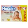 Huggies - Couches natural fit T3 4/9 kg