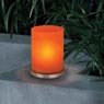 Asert - 2 bougies/ lampions solaires oranges