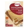 Cora - Pochettes � soufflets auto-adh�sives 22,9 x 32,4 cm kraft