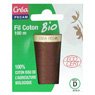 Crea Pecam - Fil coton bio marron 100m 