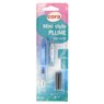 Cora - Mini stylo plume paillet�e + 2 cartouches courtes bleue