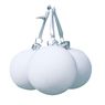 Cora - Lot de 3 boules unies blanc avec flocage