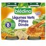Bl�dina - L�gumes verts, p�tes et dinde, d�s 8 mois,