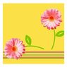 Cora - Serviettes marguerites jaunes 40x40cm