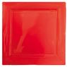 Festine - 8 assiettes carr�es plastique rouge