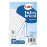 Cora - Fiches bristol 12,5 x 20 cm petits carreaux 