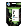 Hewlett packard - Cartouches HP 56+57 encre noire et couleurs