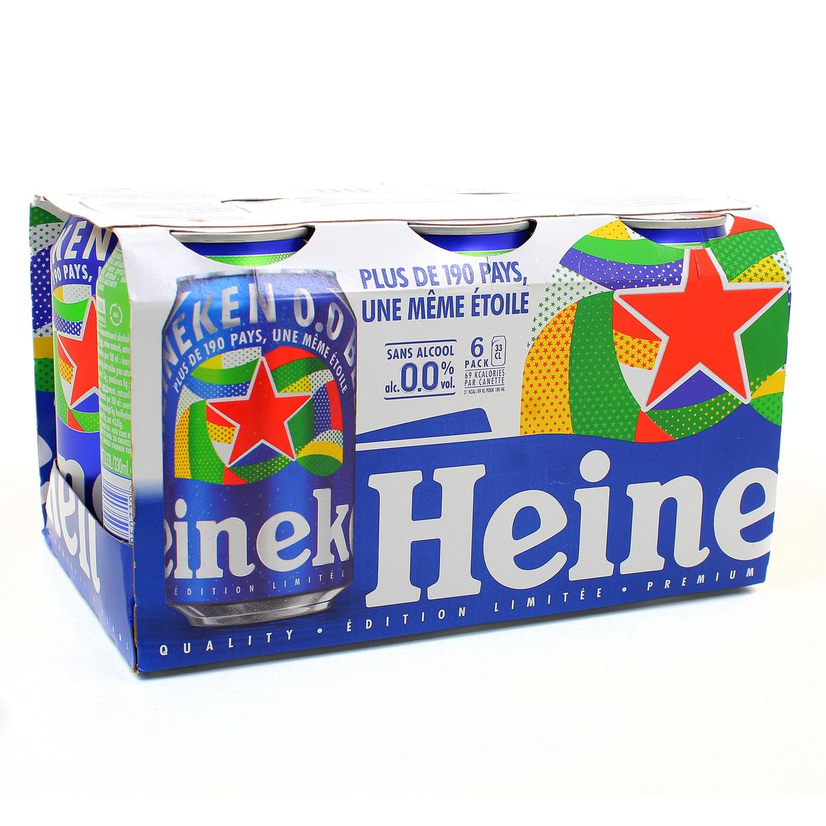 Livraison à domicile Heineken Bière Blonde Sans Alcool 0 0 6x33cl