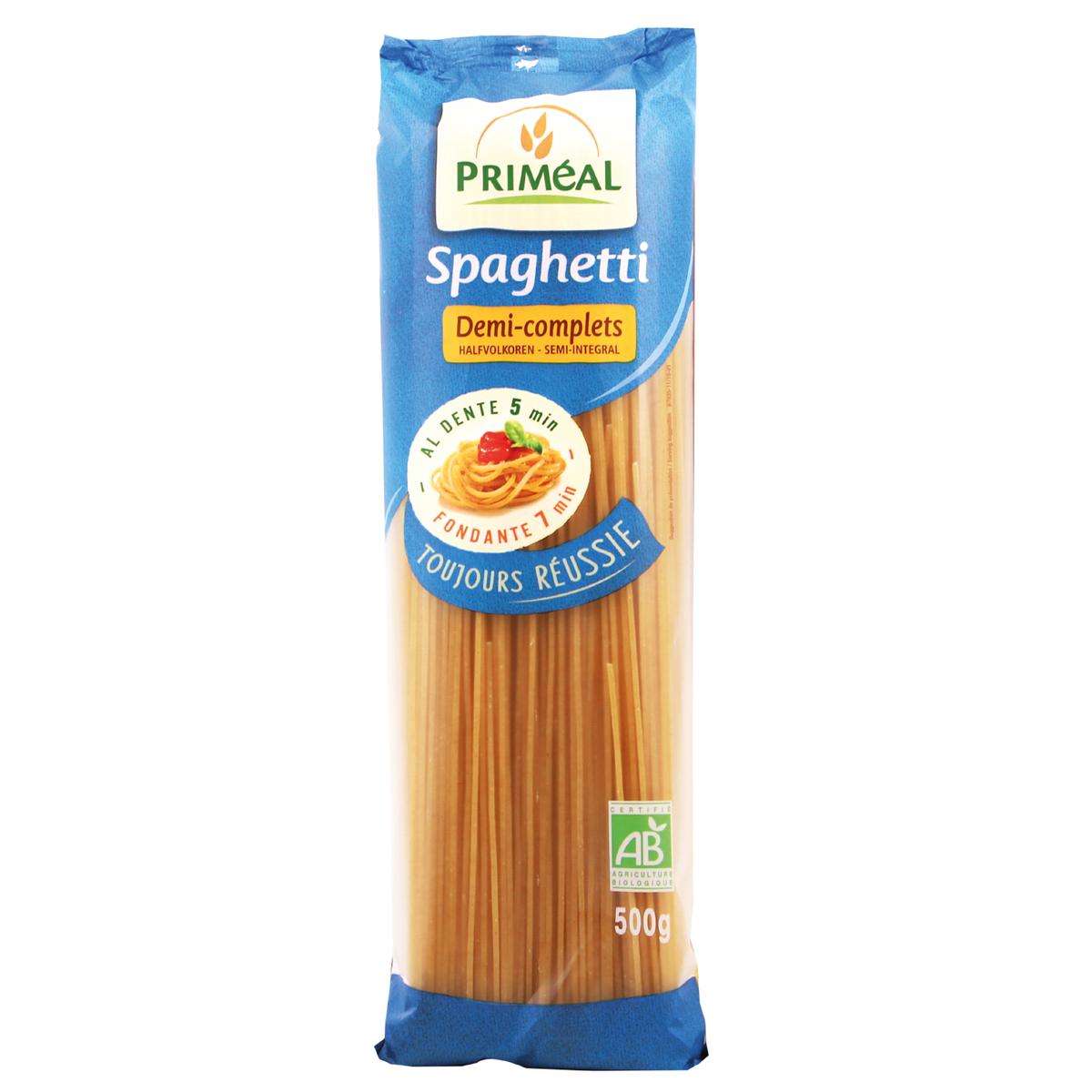 Livraison à domicile Priméal Spaghetti 1 2 complet bio 500g