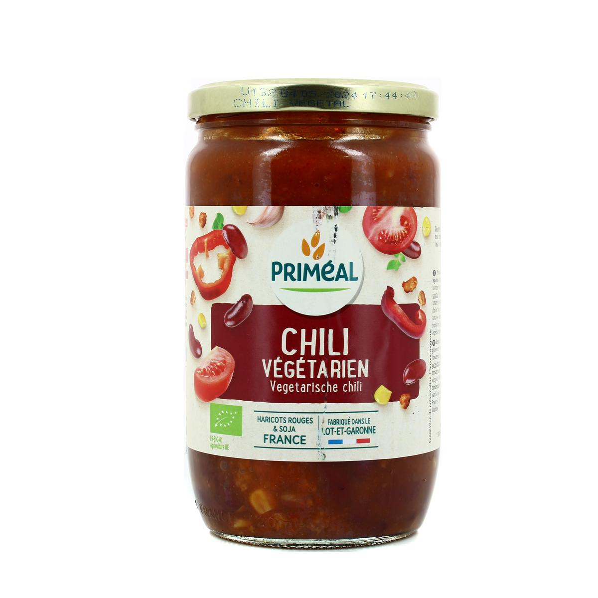 Livraison à domicile Priméal Chili végétarien bio 665g